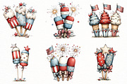 Whimsical Patriotic ice cream, a Seasonal Illustration by Designworld (Thumbnail 2 of 9)
