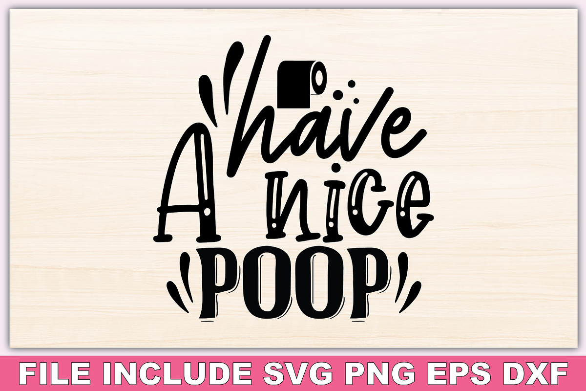 Bathroom Quotes SVG Bundle, an Illustration by crafthome (Photo 7 of 20)