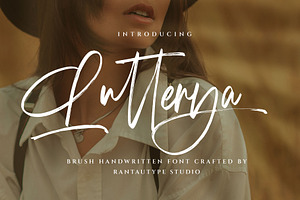 Lutterya Brush Handwritten Font, a Script Font by RantautypeStudio