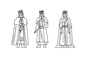 history medieval king vector, a Person Illustration by pikepicture