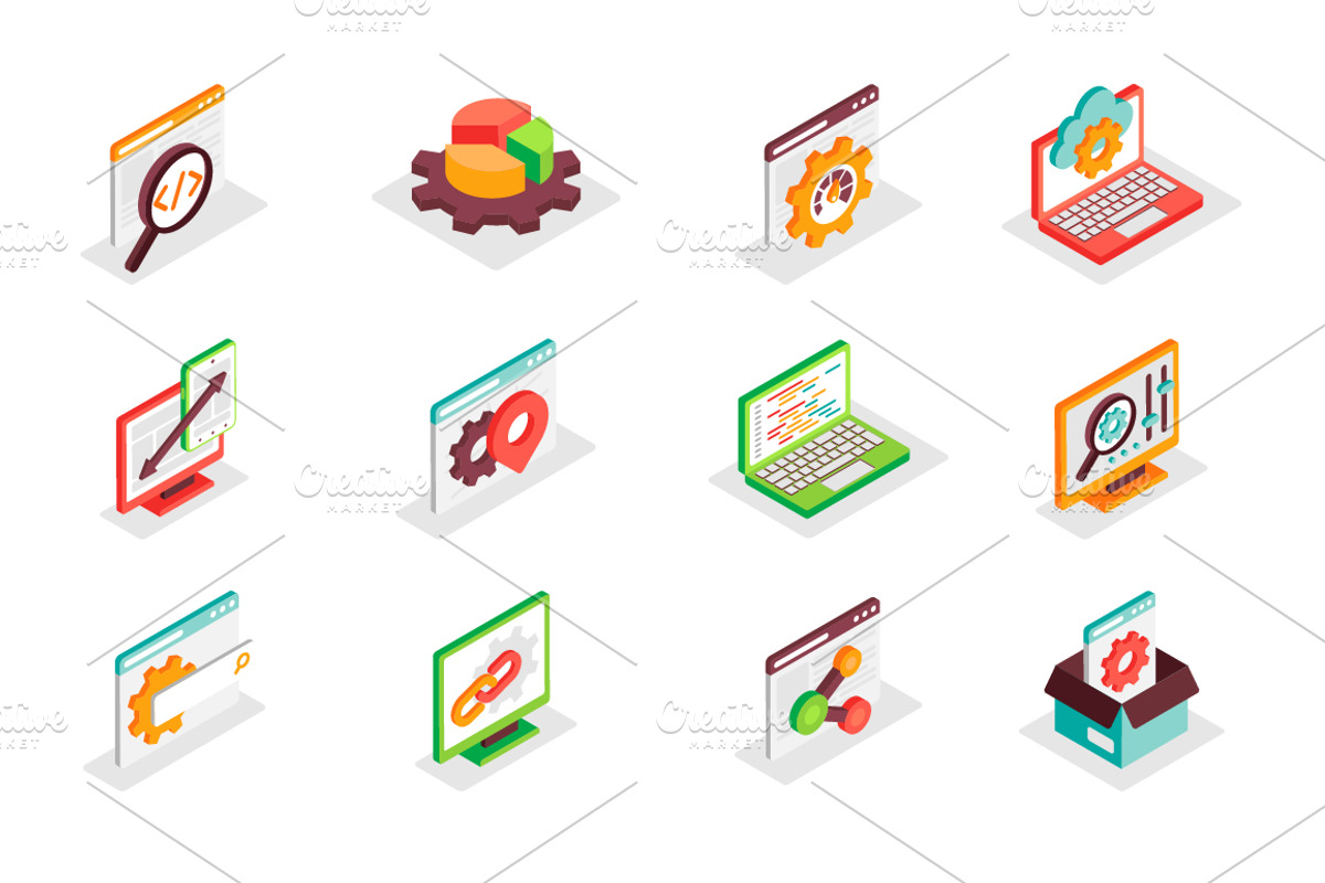 Isometric Icons Pack, a Duotone Icon by alexdndz (Photo 5 of 21)