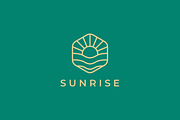 Sunrise Wave Geometric Monoline Logo, a Branding & Logo Template by yopie (Thumbnail 1 of 3)