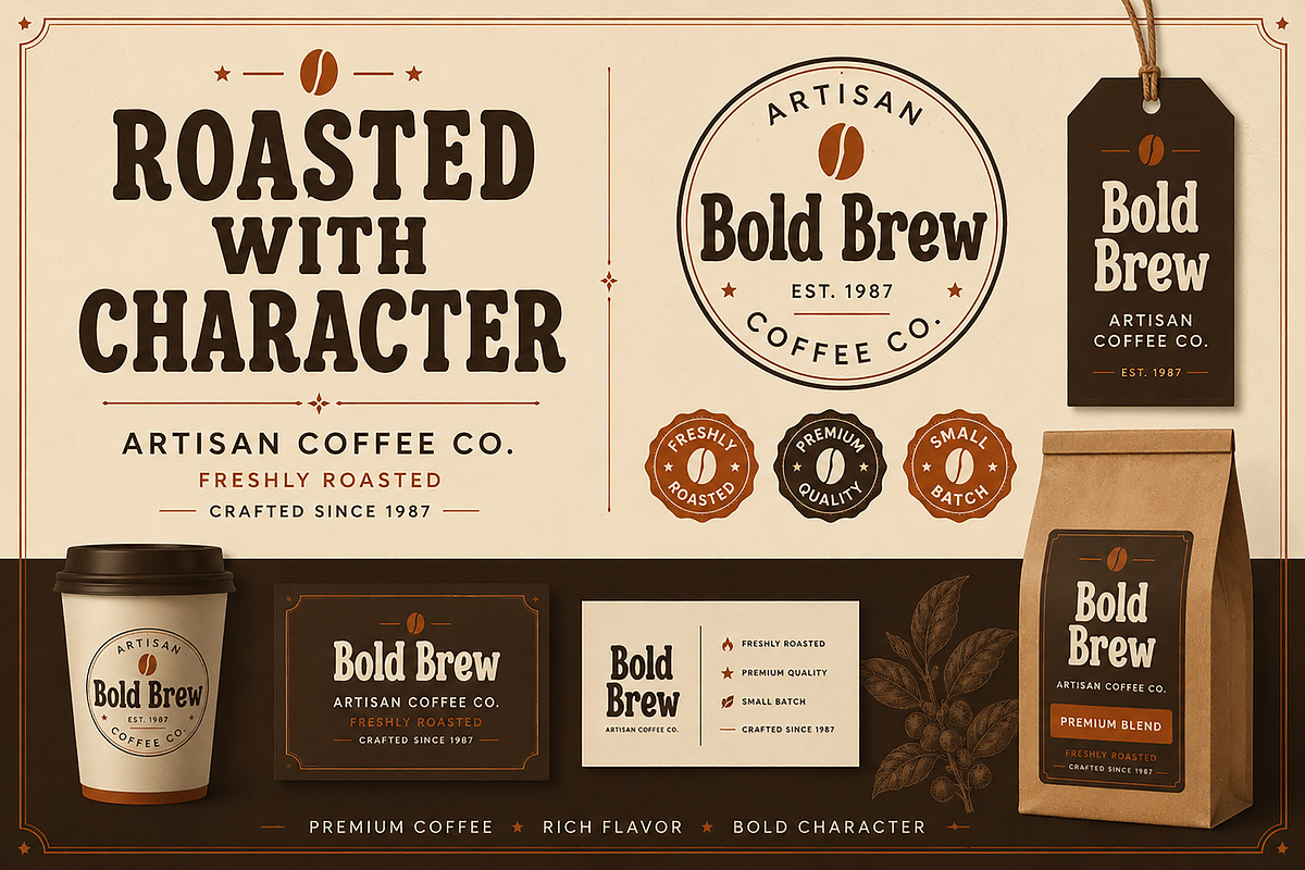 Bold Brew – Bold Retro Display Font, a Slab Serif Font by Wow Magic (Photo 3 of 5)
