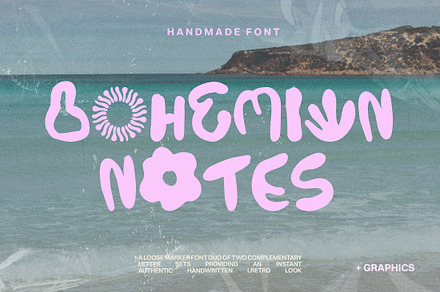 Bohemian Notes Bold Handmade Font, a Handwritten Font by Laras Wonderland