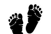 Baby Feet Vector Cut Files, an Object Graphic by Watercolor_Vector Graphic (Thumbnail 3 of 3)