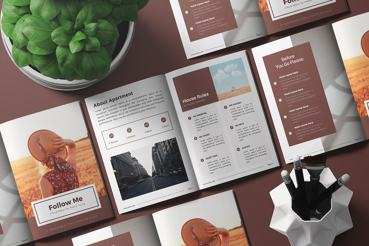 Airbnb Welcome Book Templates Canva, a Magazine Template by Meoww_Design (Photo 3 of 7)