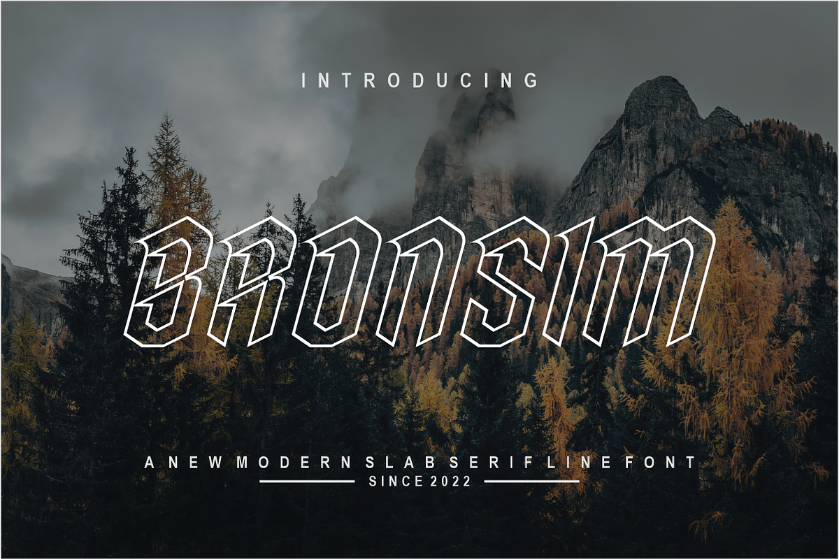 Bronsim, a Font by puji_hartono (Photo 1 of 5)