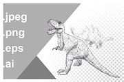Set of 6 top dinosaurs in poly style, an Animal Illustration by ANTON KHRUPIN ART (Thumbnail 4 of 8)