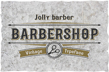 Jolly Barber. Vintage typeface