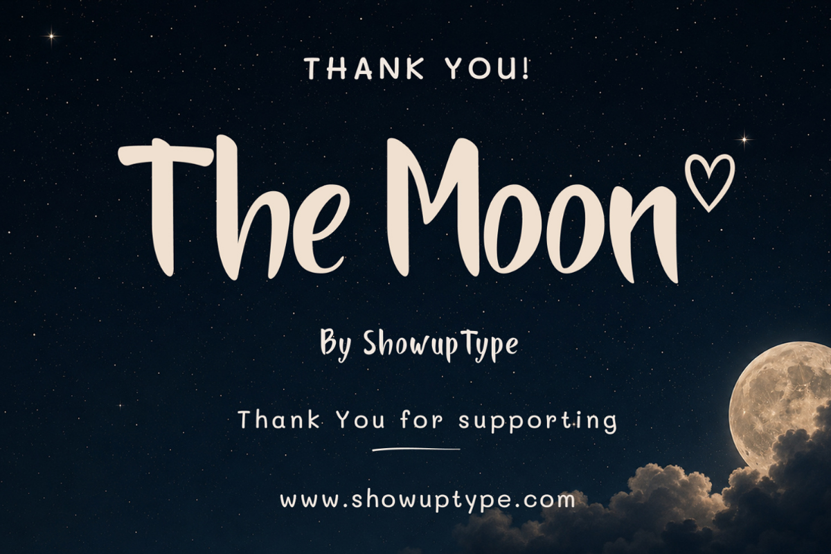 The Moon, a Handwritten Font by ShowUp! Studio (Photo 11 of 11)