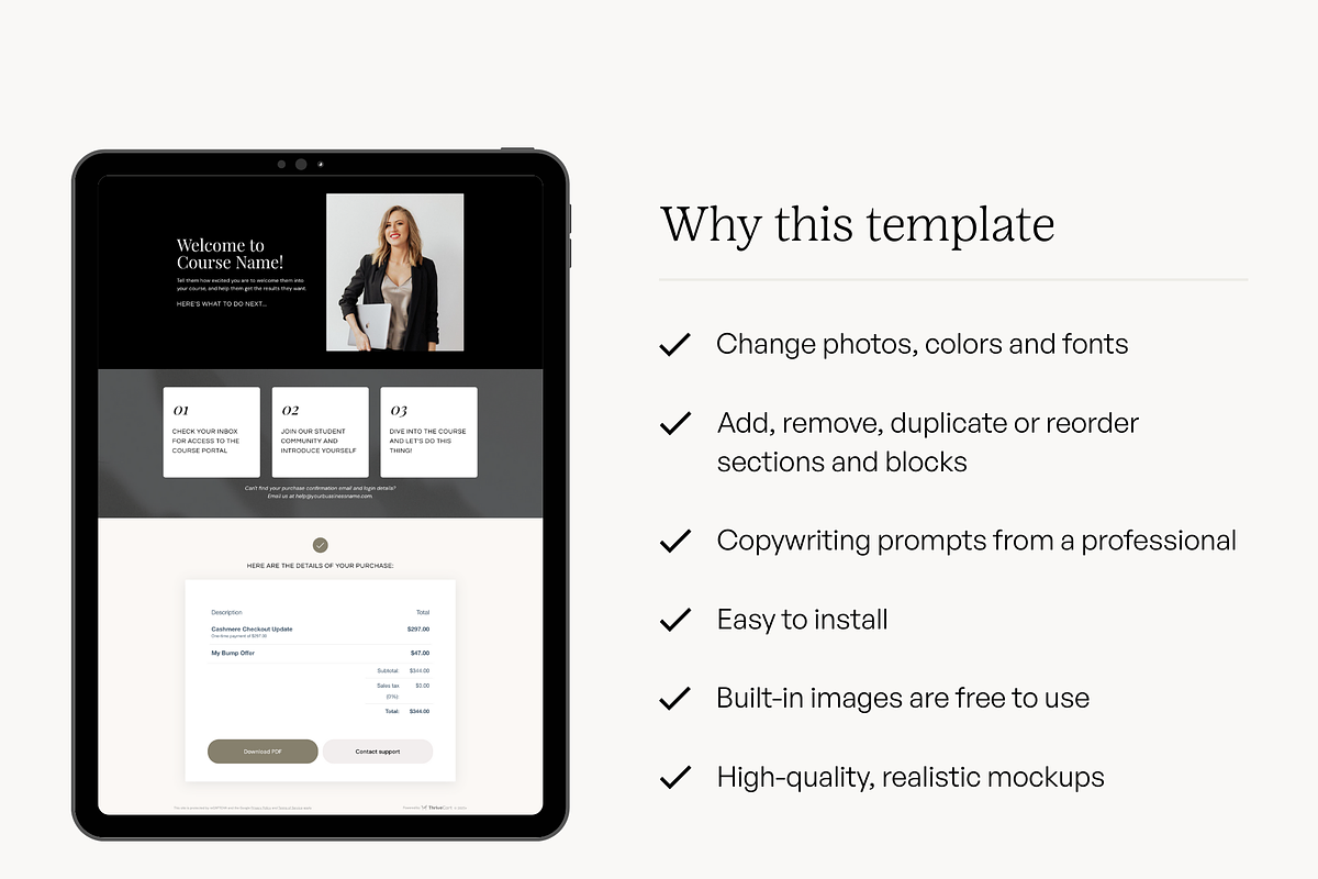 ThriveCart Sales Funnel Template, a Landing Page Template by Pixel & Flow (Photo 8 of 9)