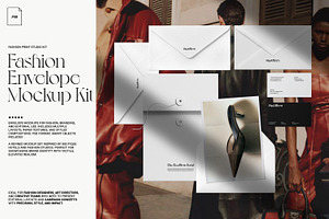 Fashion Envelope Mockup Kit, a Mockup by ReAffirm