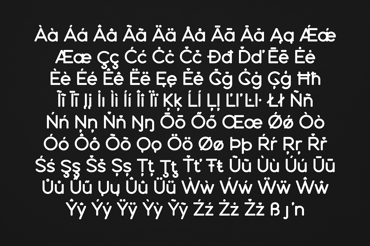 Dense creative typeface - 59 fonts, a Sans Serif Font by VP Fonts (Photo 10 of 16)