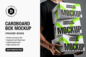 Stacked Boxes Mockup