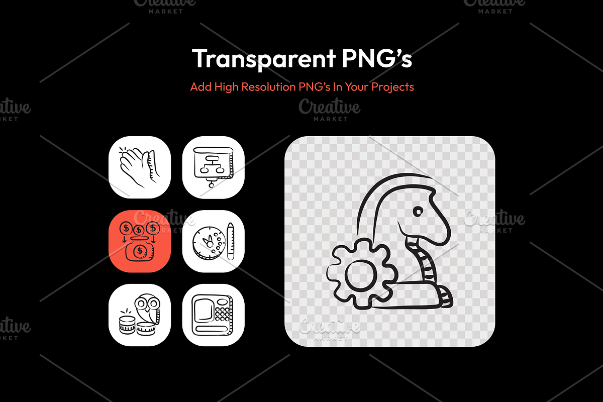 Business Doodle Icons, an Icon by Brickclay (Photo 4 of 5)