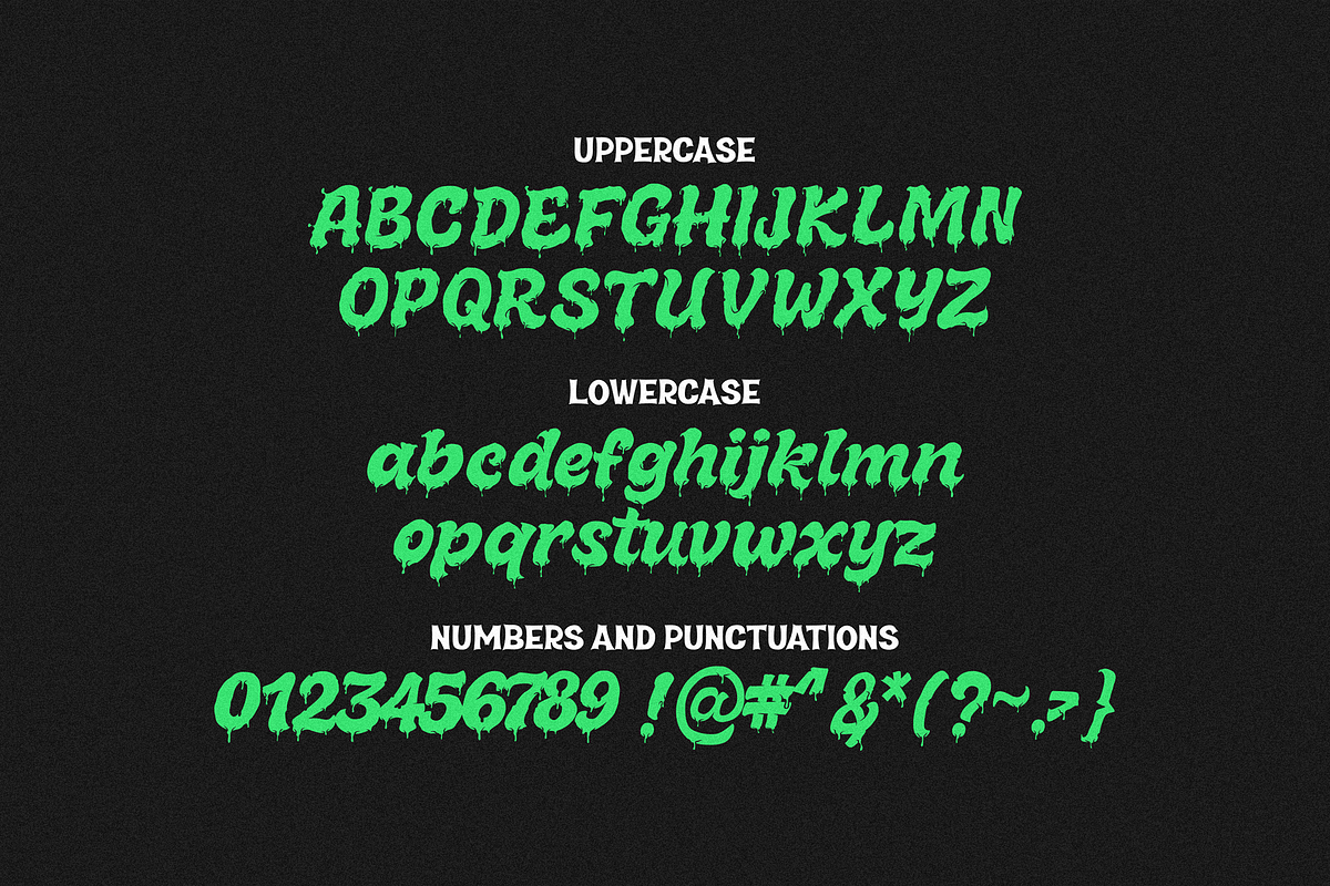Melted Brain – Layered Dripping Font, a Handwritten Font by figuree studio (Photo 5 of 10)