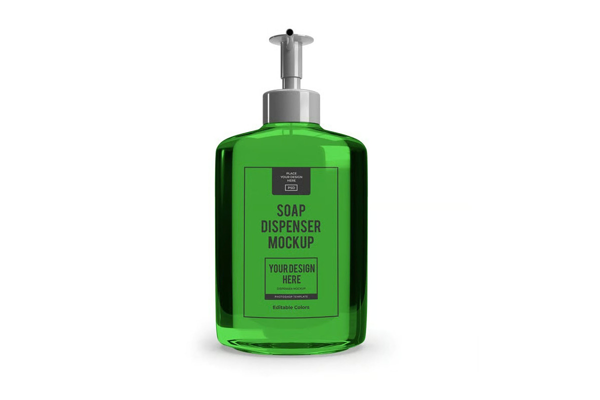 Soap Dispenser Mockup Template Set, a Household Mockup by DesignRushMarket (Photo 6 of 11)