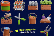 Farm and Agriculture 3D Icon Pack, a Food & Drink 3D Model by orenjidesign (Thumbnail 7 of 8)