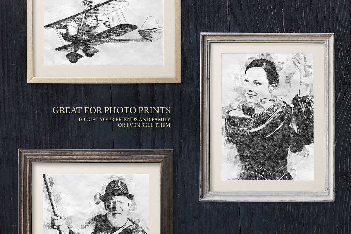 Pencil Sketch PS Action, an Action Add-On by IndWorks Design (Photo 8 of 10)
