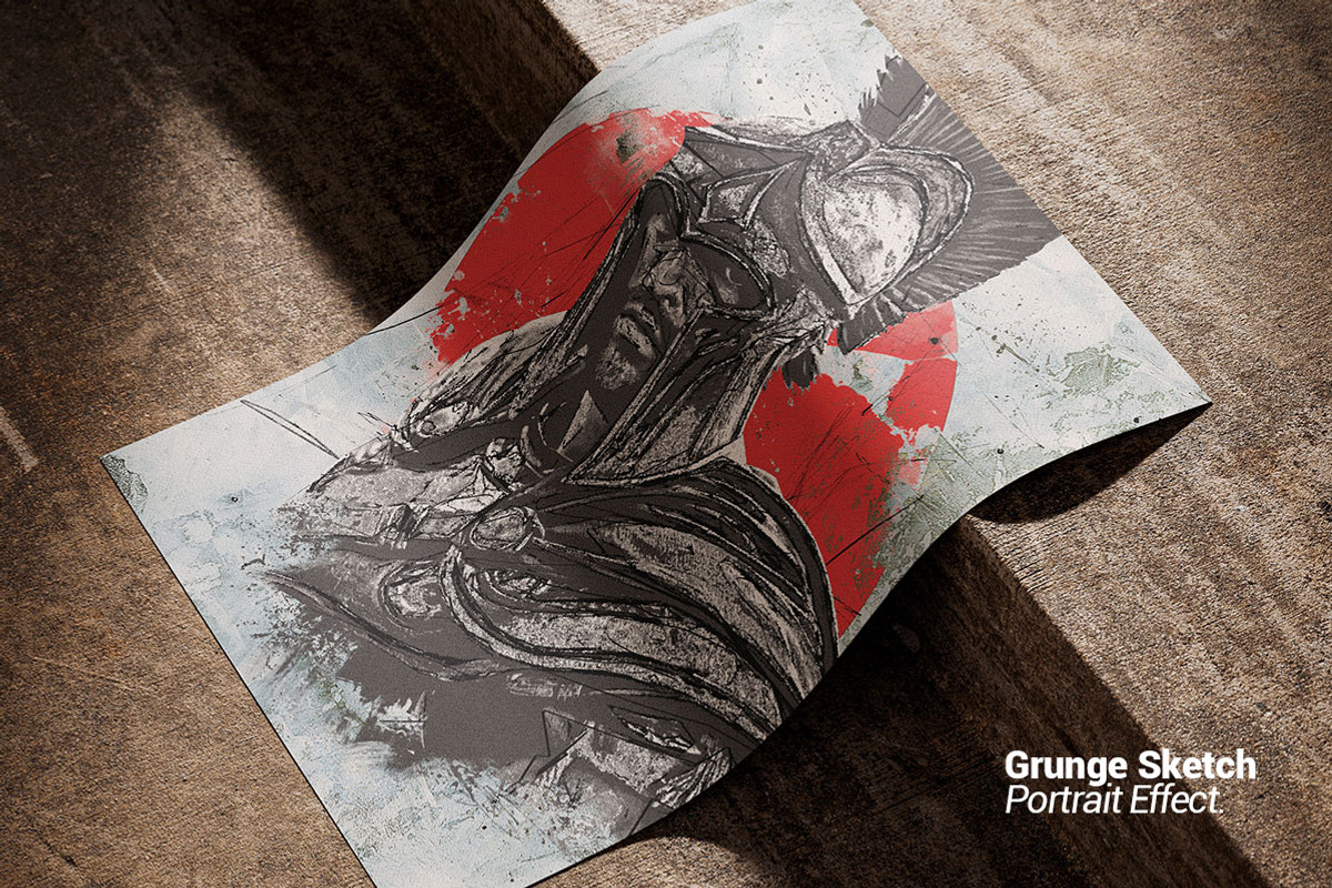 Grunge Sketch Portrait Effect, an Action Add-On by Amorjesu.com (Photo 14 of 21)