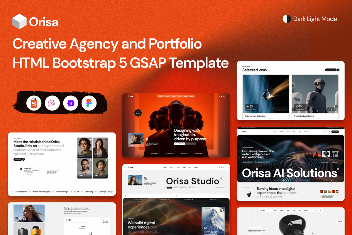 Orisa - Creative HTML GSAP template, a HTML Template by AliThemes (Photo 1 of 2)