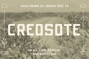 Creosote | Rugged Sans Serif Font, a Font by Amber Morgan (Thumbnail 1 of 6)