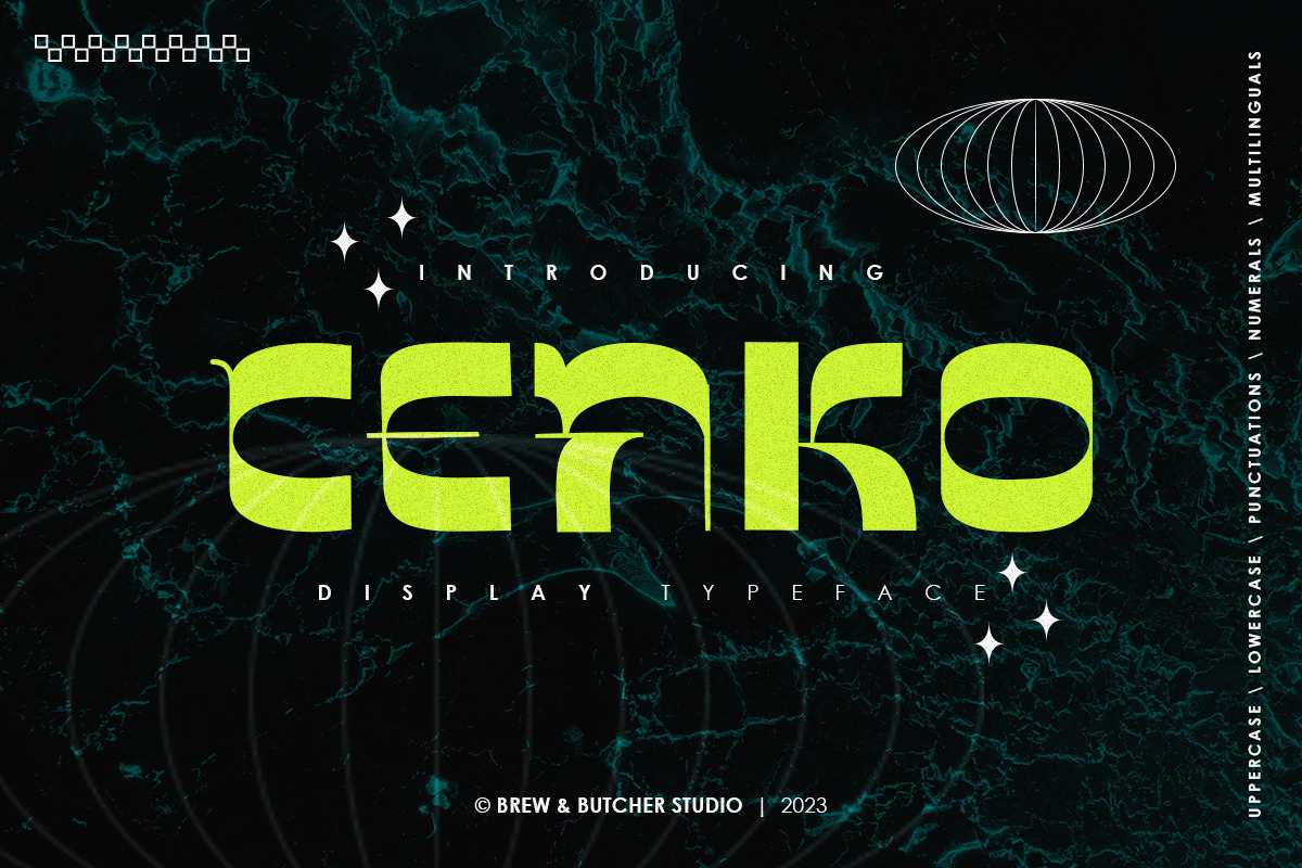 Cenko | Display Typeface, a Slab Serif Font by Brew & Butcher Studio (Photo 1 of 10)