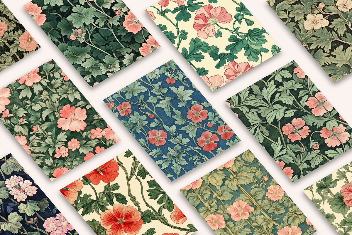William Morris Geranium Seamless, a Pattern Graphic by PrintablesByFranklyn (Photo 8 of 10)