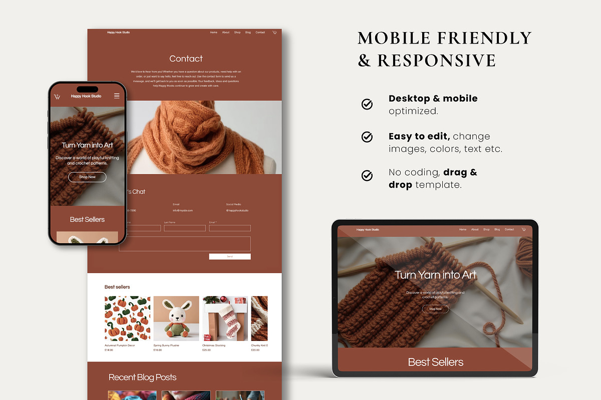 Wix Creative Crafting Online Store, a Wix Template by Sky Dore Design (Photo 7 of 11)