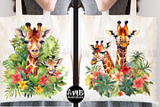 Gorgeous Giraffes clipart, an Animal Illustration by AMBillustrations (Thumbnail 3 of 5)