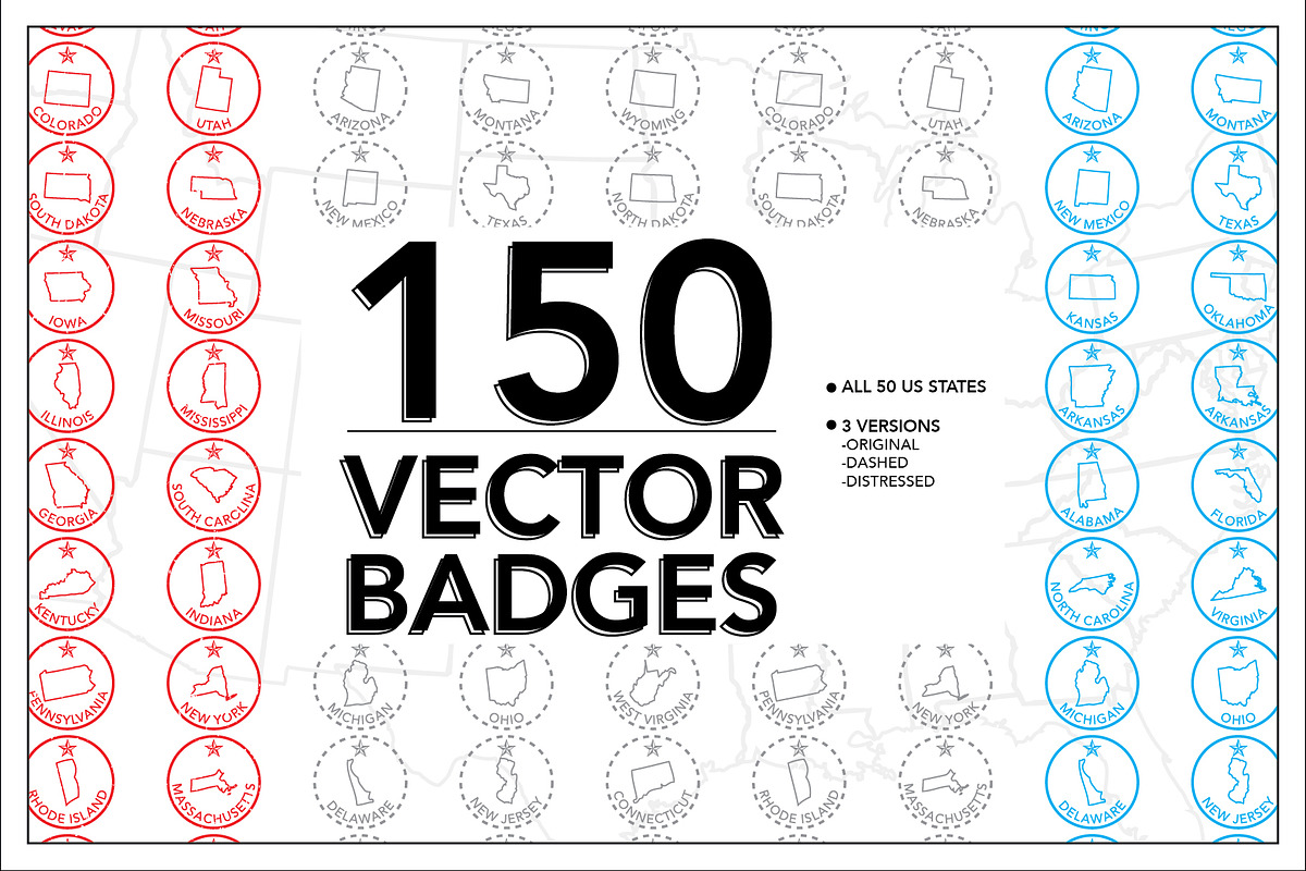 USA State Badges, an Icon by Ewing Design Co. (Photo 1 of 5)
