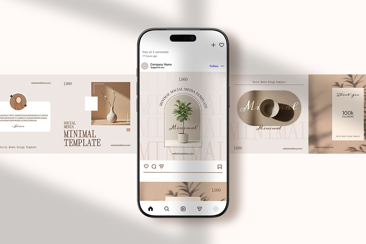 Minimalist Beauty Products Template, a Social Media Template by RamStudio2 (Photo 3 of 4)