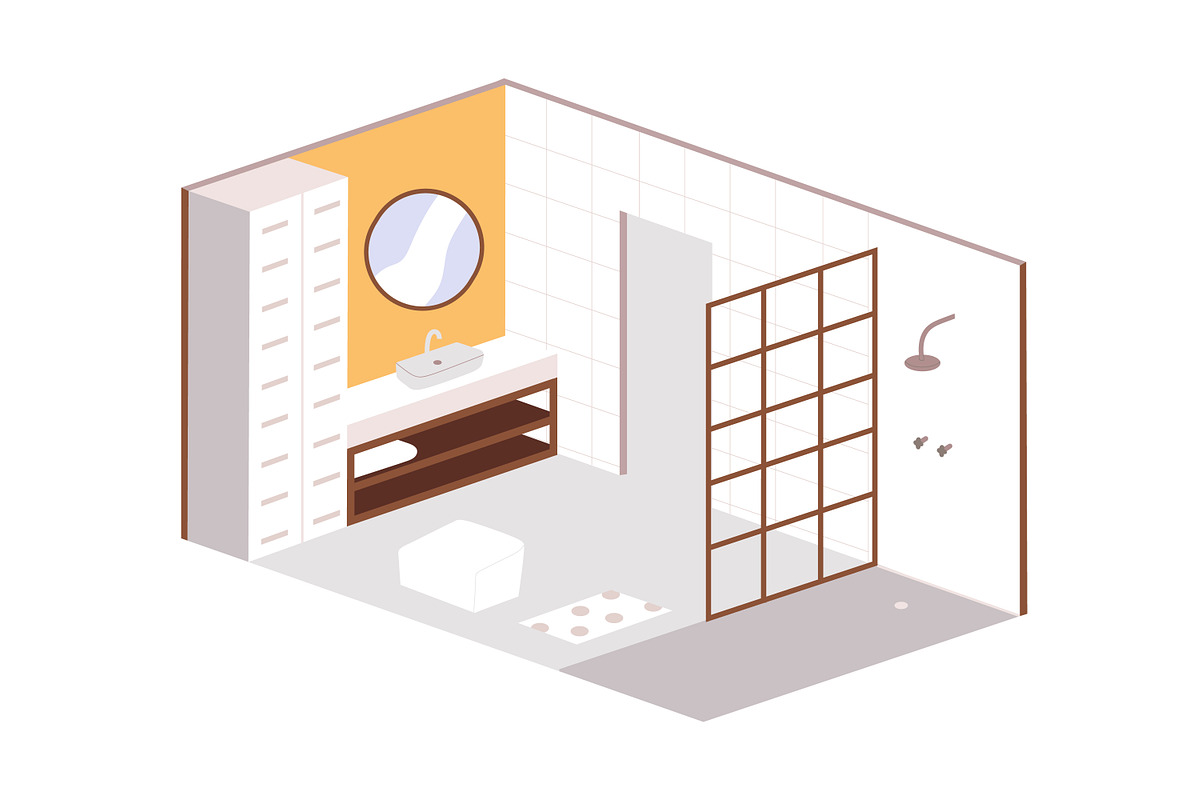 Rooms' interior in house / apartment, a Decorative Illustration by Good Studio (Photo 4 of 5)