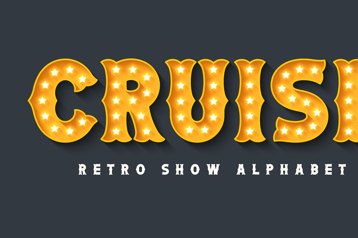 Retro circus alphabet design, an Object Graphic by RevelStockart (Photo 1 of 6)