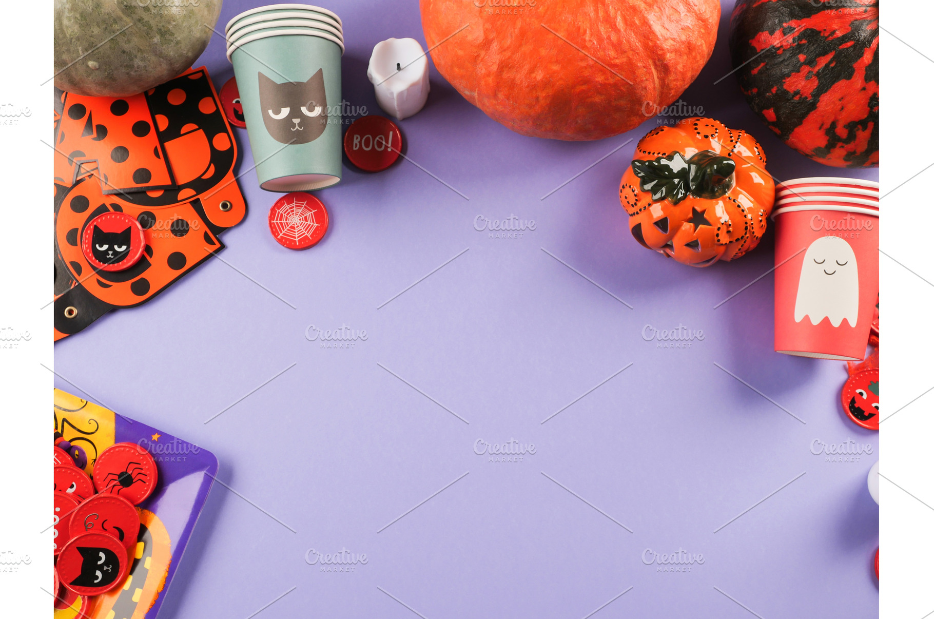 Halloween purple frame background, a Holiday Photo by Lifemorning