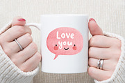 Cute Valentine Clipart - Kawaii Clip, an Illustration by Sublimation Artist (Thumbnail 5 of 6)