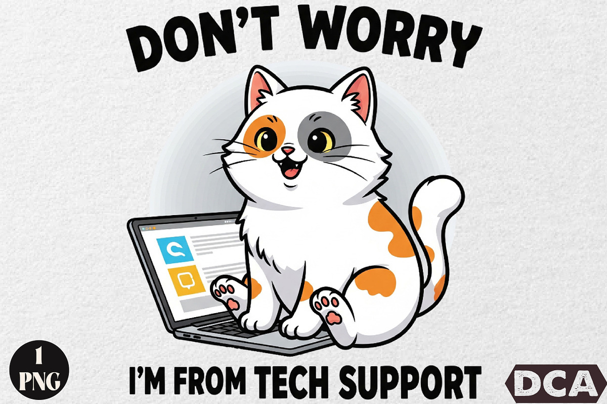 Dont Worry Im From Tech Support, an Illustration by DreamCafeArt (Photo 1 of 6)