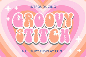 Groovy Stitch - Groovy Font, a Handwritten Font by Densu Creative