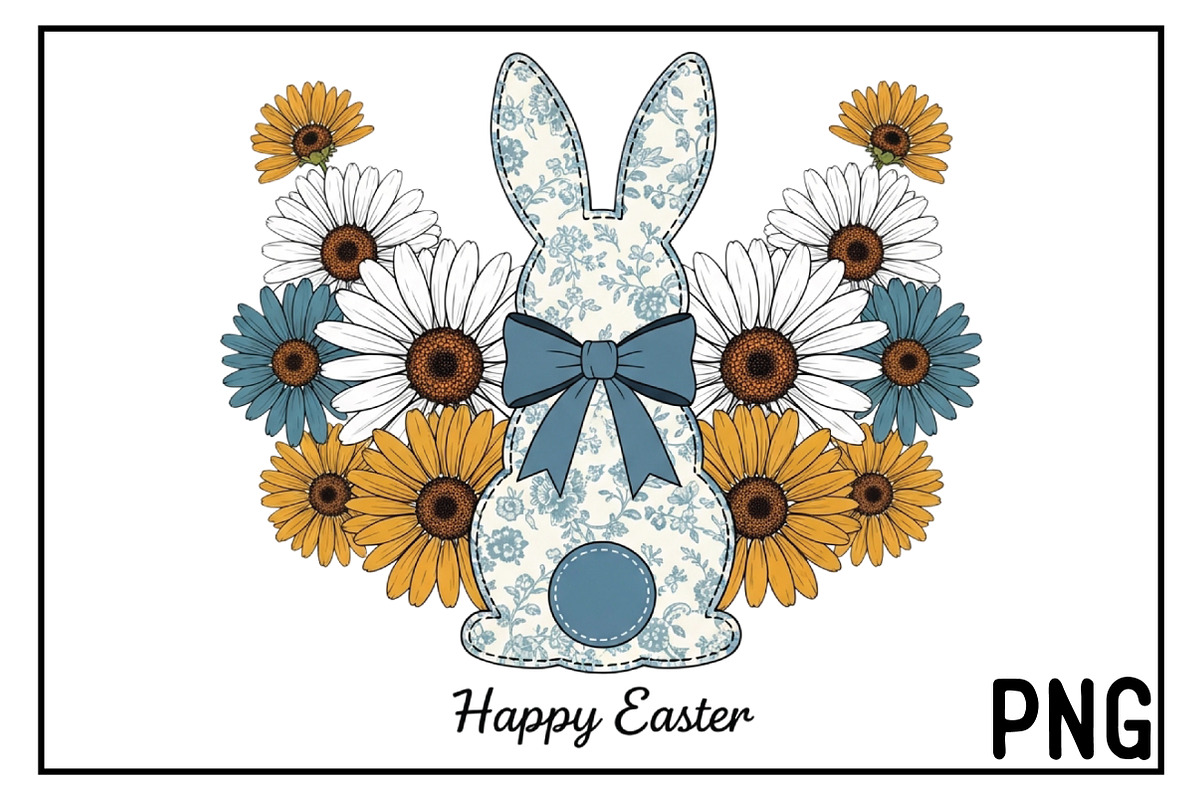 Happy Easter Bunny Png, an Illustration by Black Bird Studio (Photo 1 of 3)