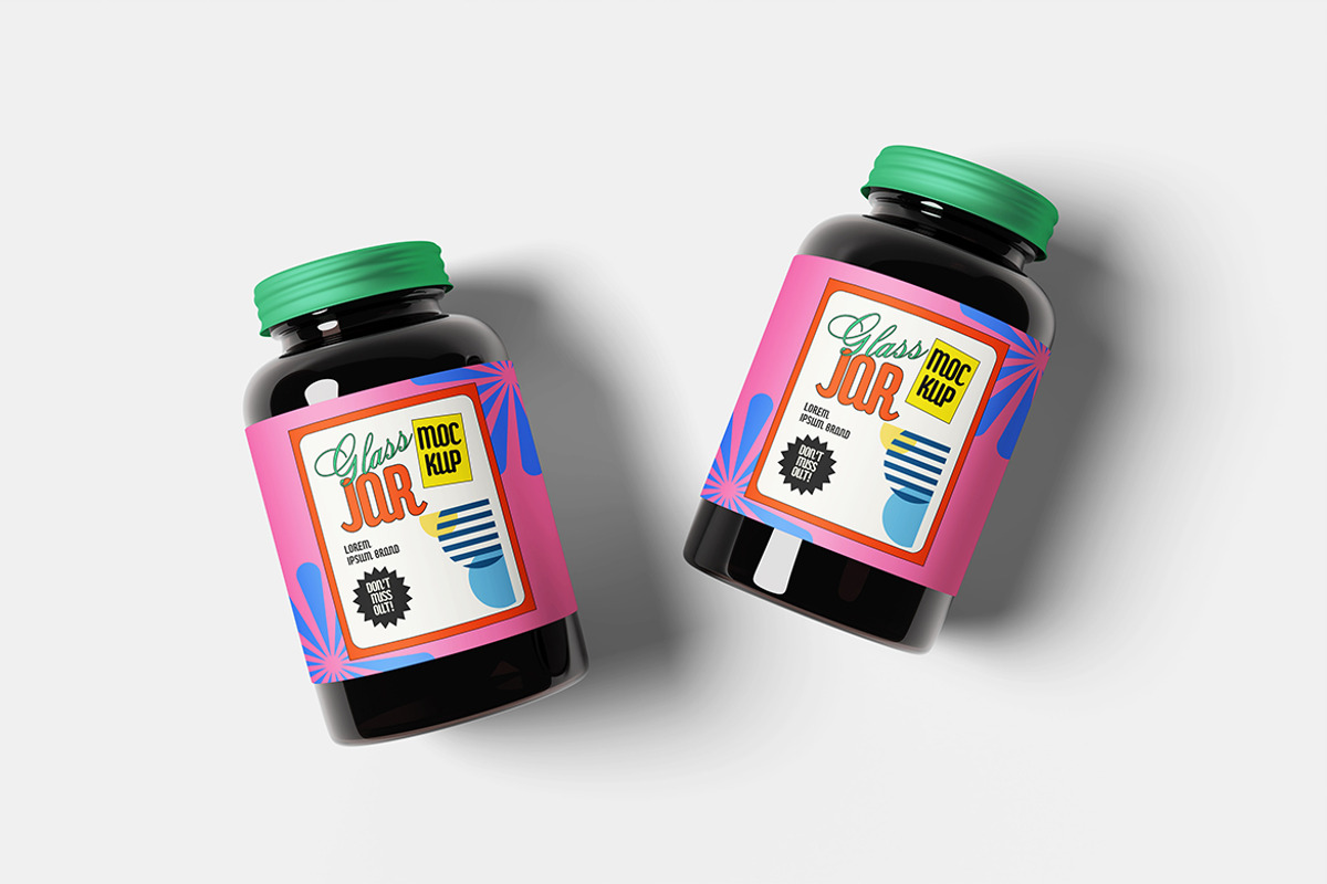 Modern Glass Jar Mockup, a Packaging Mockup by bimockup (Photo 5 of 6)