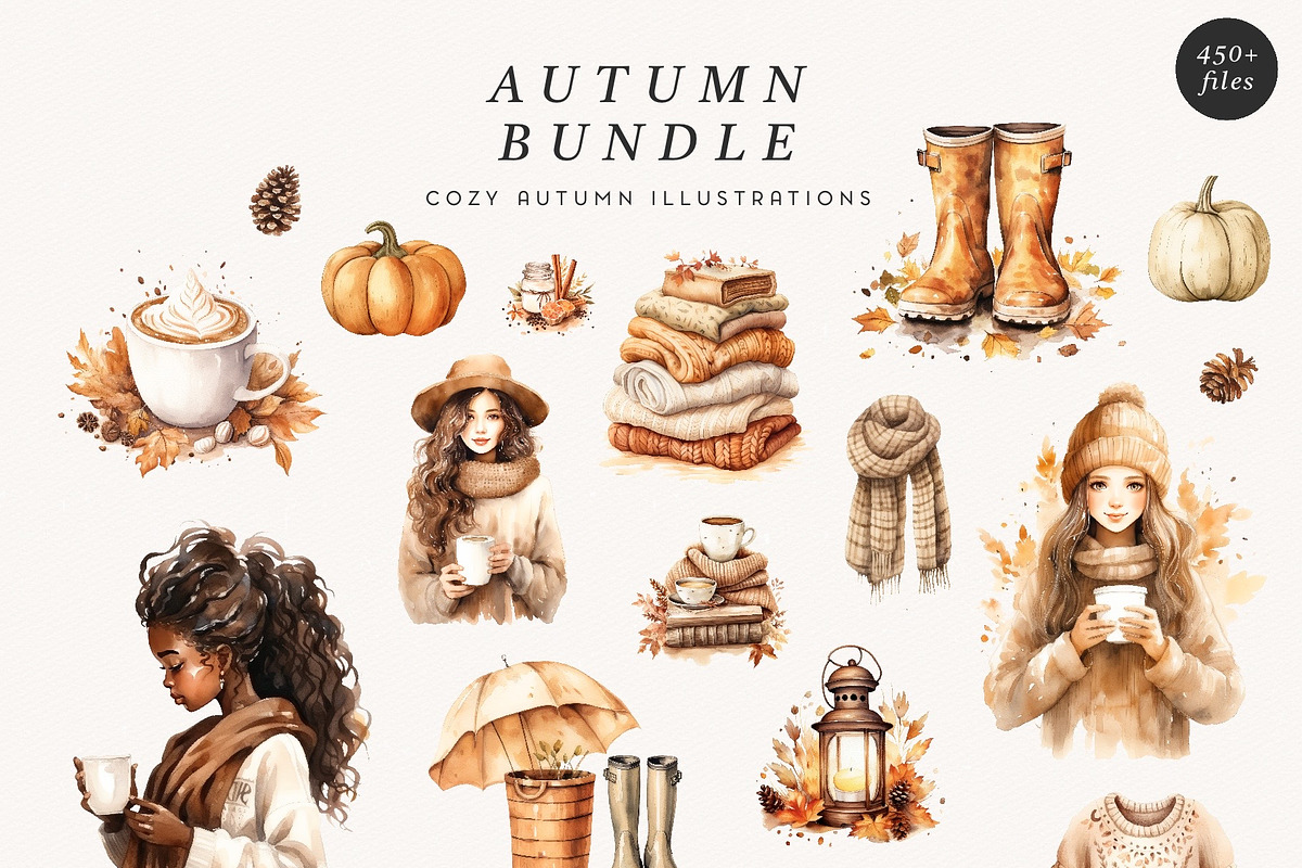 Autumn Bundle, a Decorative Illustration by PeDe Designs (Photo 2 of 9)