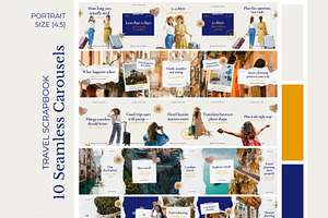 Scrapbook Travel Seamless Carousels