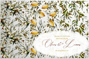 12 Seamless Patterns Olives & Lemons, a Pattern Graphic by Knopazyzy (Thumbnail 1 of 5)