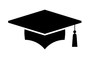 Graduation Hat Logo. Graduate Cap