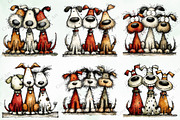 Whimsical Christmas Dogs Clipart, an Illustration by Creative Art (Thumbnail 6 of 11)