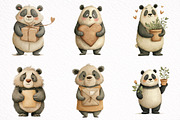 Mothers Day Funny Panda Clipart, an Illustration by DreamArtGraphic (Thumbnail 4 of 8)