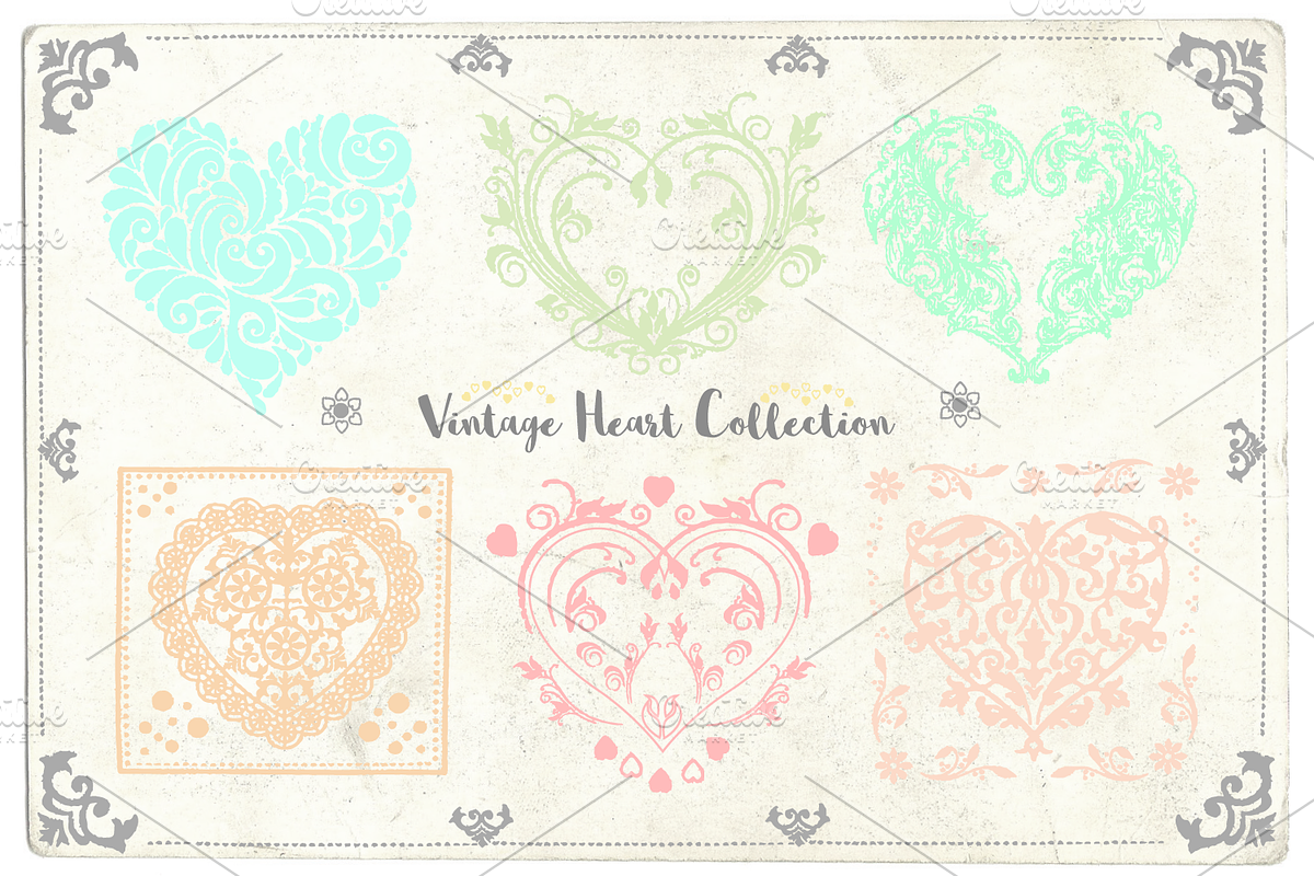 Vintage Vector Hearts, an Object Graphic by Bugcessories (Photo 1 of 3)