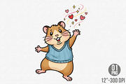 Hamster Hearts Valentine Clipart, an Illustration by Designking (Thumbnail 1 of 6)