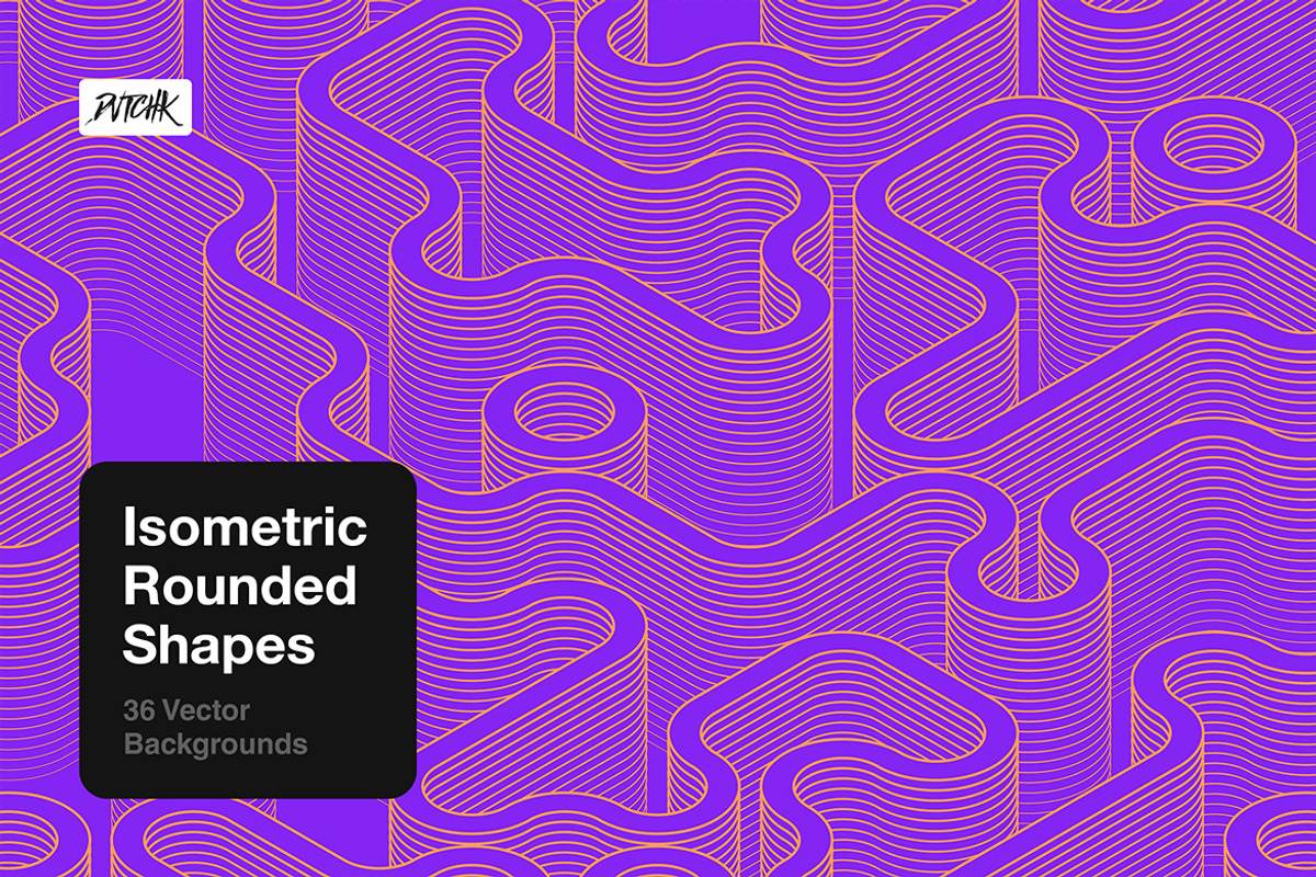 Isometric Rounded Shapes, a Background Graphic by dvtchk (Photo 8 of 15)