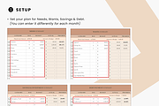 50 30 20 & 70 20 10 Budgeting Sheet, a Templates & Theme by MondaySpark (Thumbnail 5 of 10)